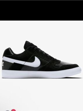 Nike SB Delta Force Shoes Sneakers Vulc Black/White 8.5